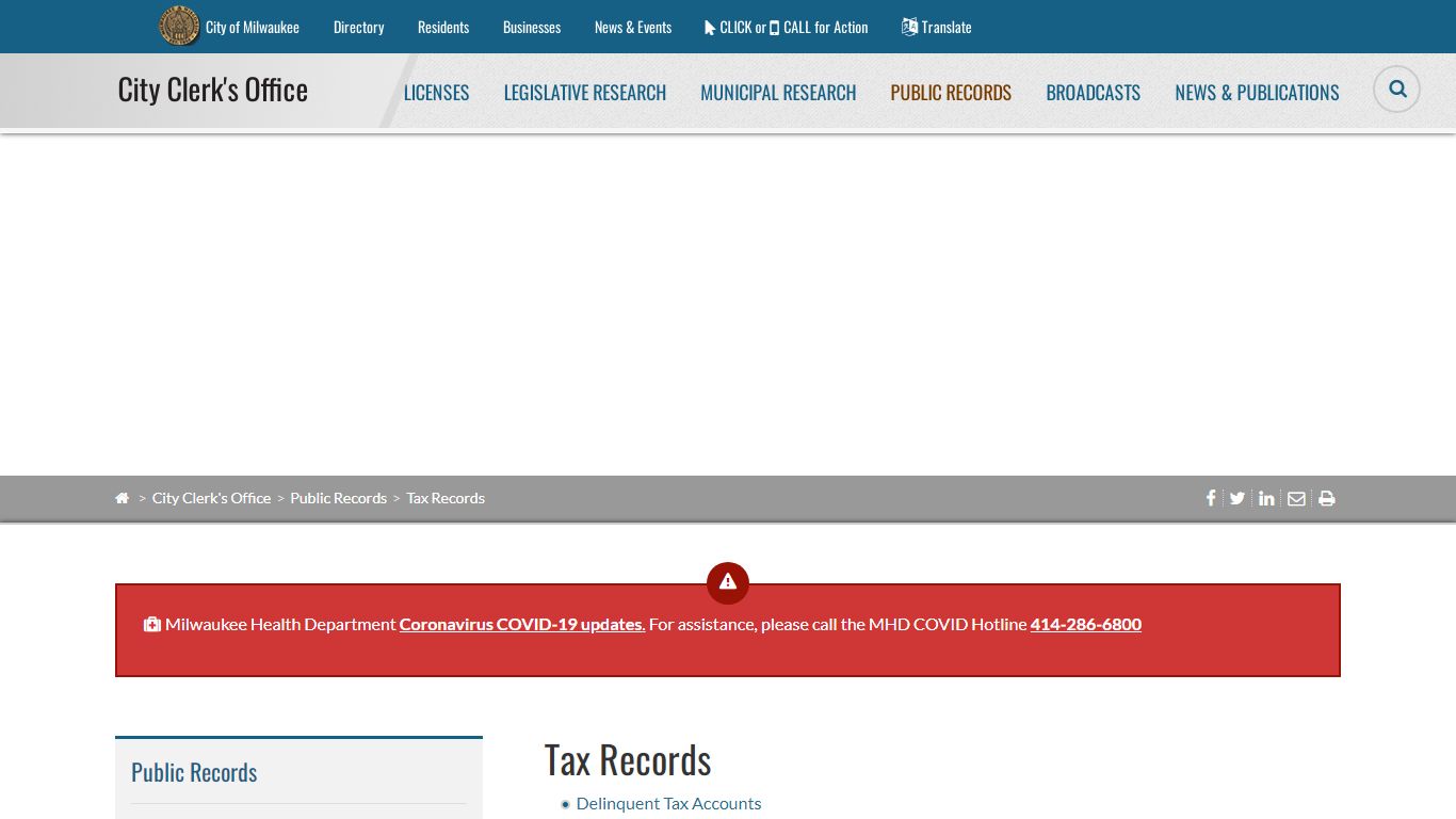 Tax Records - Milwaukee